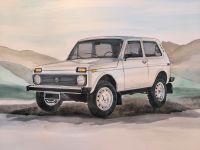 Lada niva 4x4 selbstgemaltes Bild нива CCCP Niedersachsen - Friesoythe Vorschau