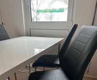 Verkaufe weißen Esstisch mit schwarzen Stühlen Niedersachsen - Fintel Vorschau