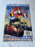 Schild  Nürburgring Autorennen AVD,Gr. Preis v. Deutschland,1951 Nordrhein-Westfalen - Rösrath Vorschau