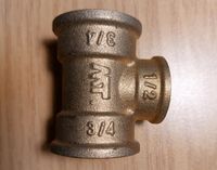 T- Stück 3/4 1/2 3/4 Zoll  Innengewinde Messing Fitting NEU Düsseldorf - Garath Vorschau