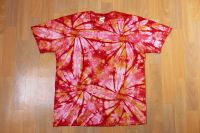 Batik T-Shirt Hemd Herren - Tie Dye rot gelb 11 Gr. L Rheinland-Pfalz - Trier Vorschau