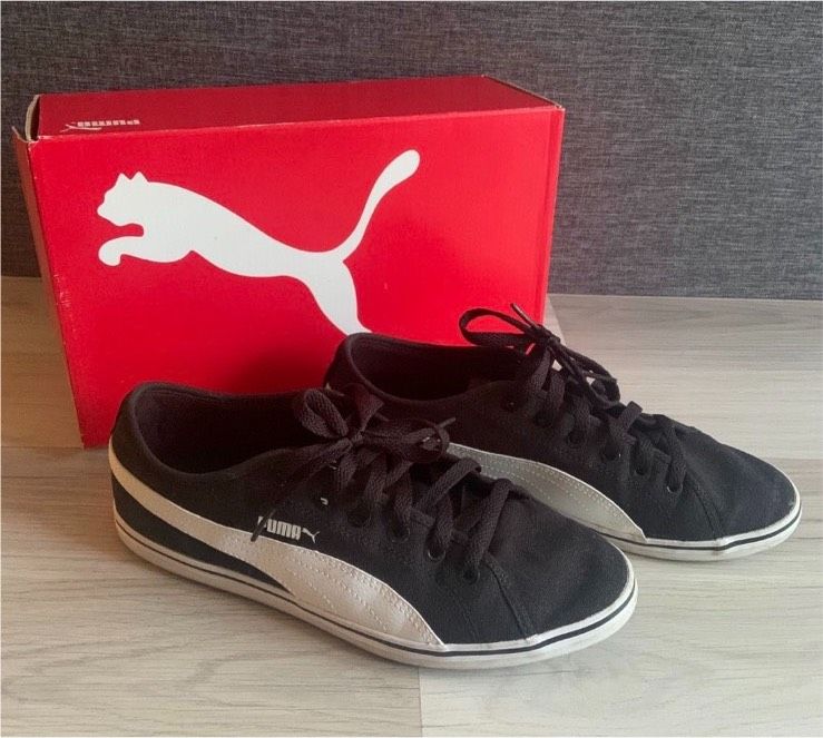 Puma Sneaker Unisex Schuhe schwarz weiß 39 Elsu v2 Canvas in Karlsfeld