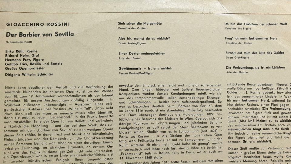 4 Schallplatten Oper: Barbier von Sevilla, Hoffmanns Erzählung... in Zeuthen