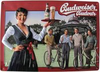 Budweiser - Sonderedition Nr.11 - Fahrradfahren - Blechschild# Sachsen - Eilenburg Vorschau