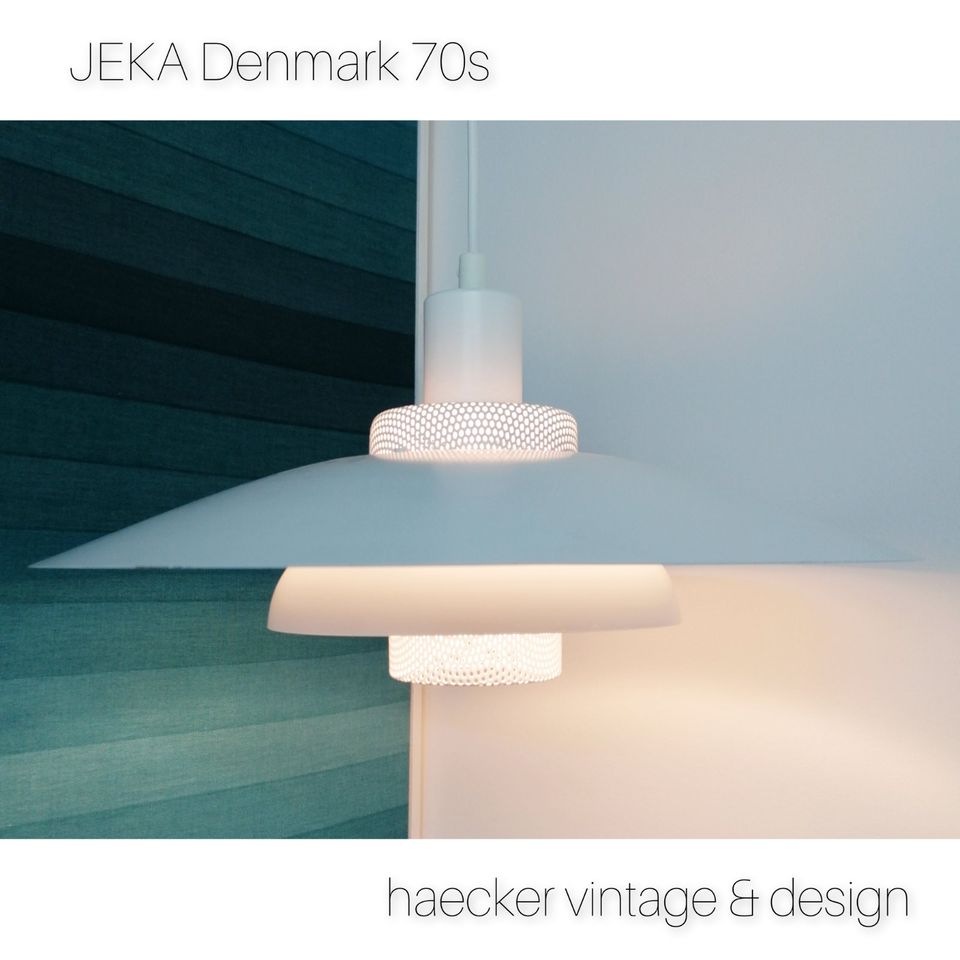 Lampe zu danish design JEKA mid century poulsen teak 70er in Köln