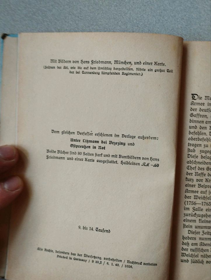 2 Bücher Tannenberg Schutzumschlag Weltkrieg WK1 Franz Schneider in Bremen