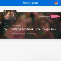 Melanie Martinez Ticket, Stehplatz, 12.10.2024 Hamburg Berlin - Mitte Vorschau