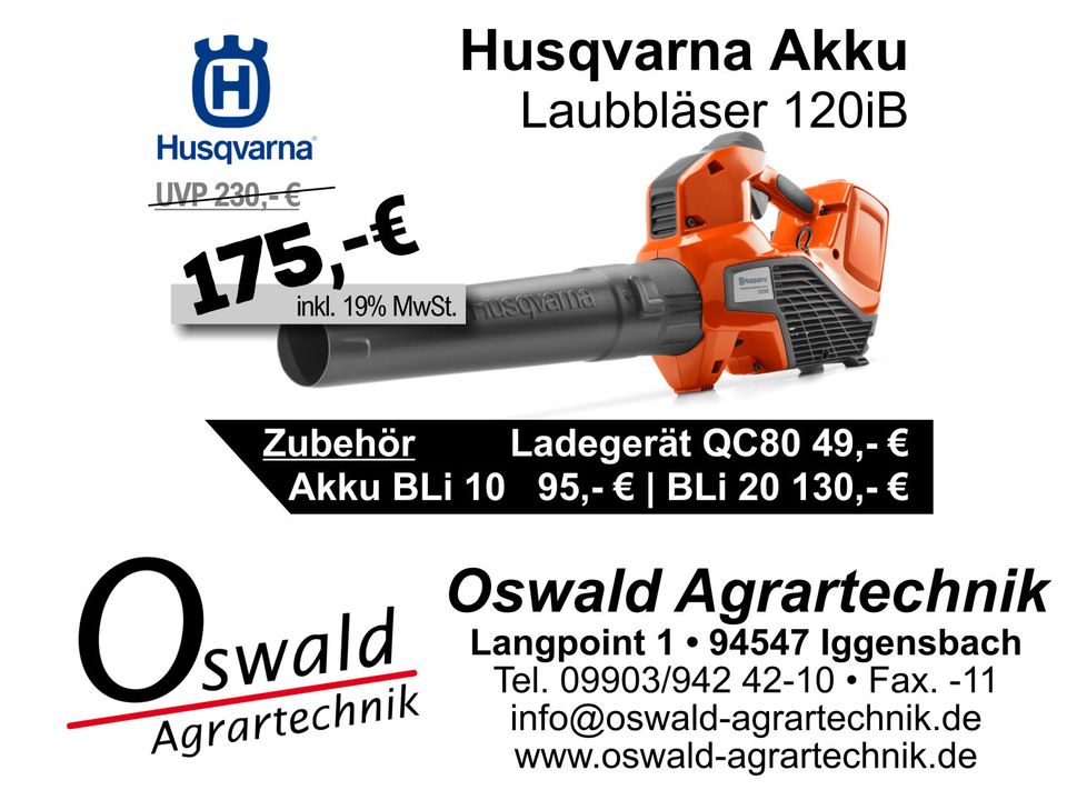 Husqvarna Akku Laubbläser 120 iB Aktion in Bayern - Iggensbach | eBay  Kleinanzeigen ist jetzt Kleinanzeigen