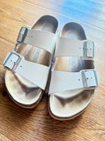 Birkenstock Arizona Leder weiss Gr. 38 schmal Baden-Württemberg - Sandhausen Vorschau