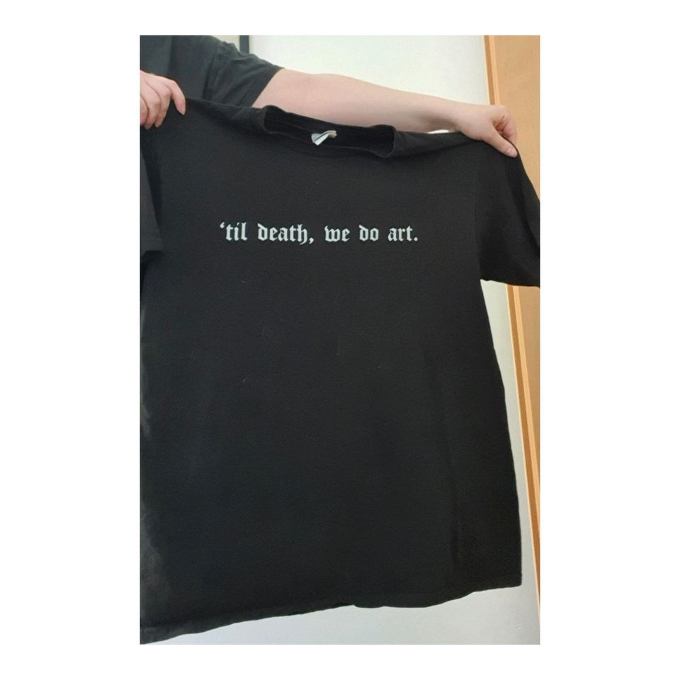 T-shirt M schwarz "'til death, we do art" in Ratingen