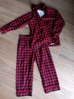 Schlafanzug, kariert, schwarz, rot, unisex, Gr. 104 Hessen - Echzell  Vorschau