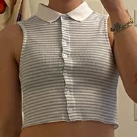 Polo Croptop Primark blau weiß Streifen 2XS 32/34 Leipzig - Engelsdorf Vorschau
