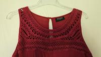 Kleid Strand Gina Benotti weinrot Spitze gefüttert Gr. 44 46 12€ Nordrhein-Westfalen - Greven Vorschau