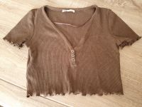 T-Shirt braun Damen Größe L Pull & Bear Sachsen-Anhalt - Halle Vorschau