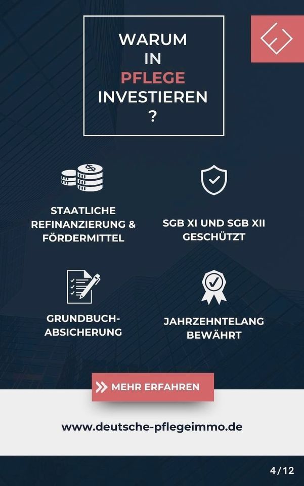 ✅ Kapitalanlage Pflegeimmobilie, KfW gefördert, Langfristig Verpachtet, Kein Vermietungsaufwand, Pflegeapartment, Wohnung im Pflegeheim, Betreutes Wohnen, Pflegewohnung, Pflegezimmer, Seniorenwohnung in Gotha