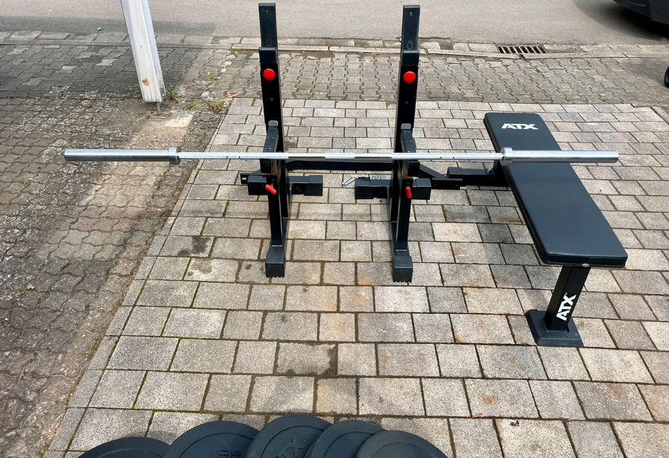 Homegym ATX Langhantel Gewichte Hantelscheiben Rack Gym Fitness in Freisen
