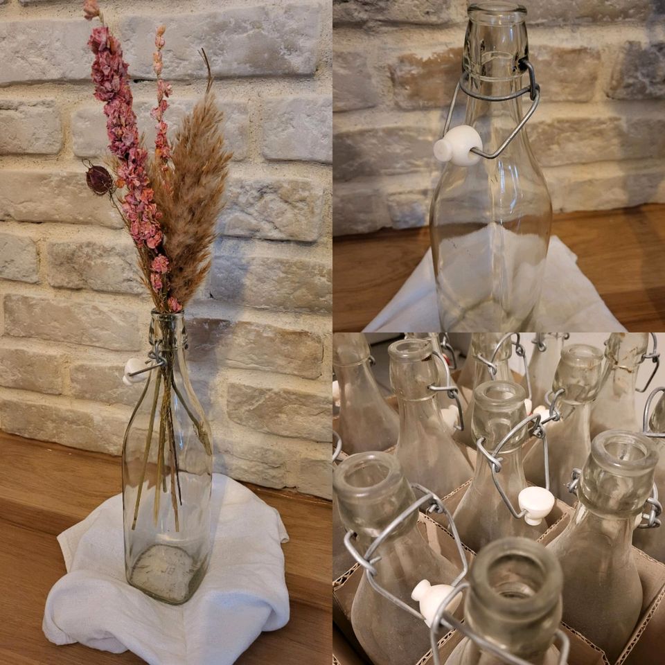 Gasflasche Bügelflasche Weißglas/ Dekoration/ Hochzeitsdekoration in Böblingen