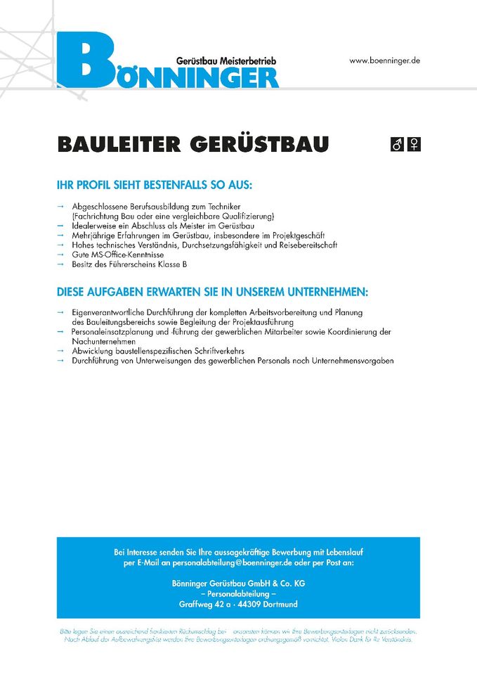 Bauleiter gesucht (m/w/d) - nähe Schwerin in Schwerin