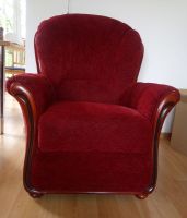2 große Sessel, rot mit Holzakzenten Nordrhein-Westfalen - Soest Vorschau