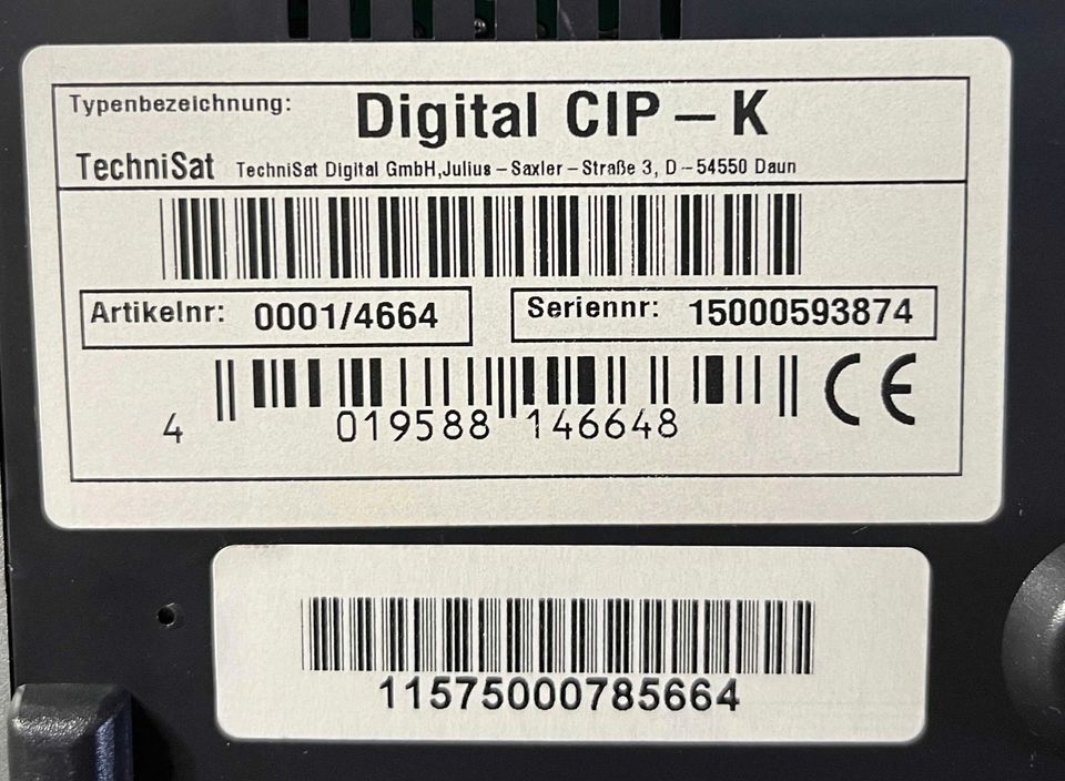 TechniSat digitaler Kabelreceiver CIP-K, ohne OVP in Aschaffenburg