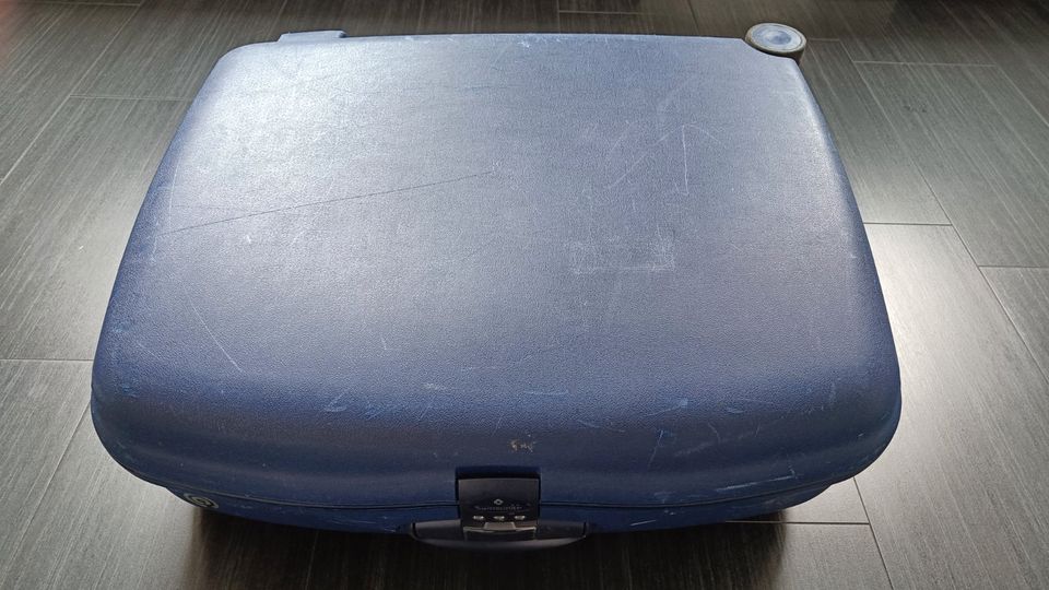 Samsonite XL Koffer mit 2 Rollen Flugkoffer Blau mit Kleidersack in Neustadt