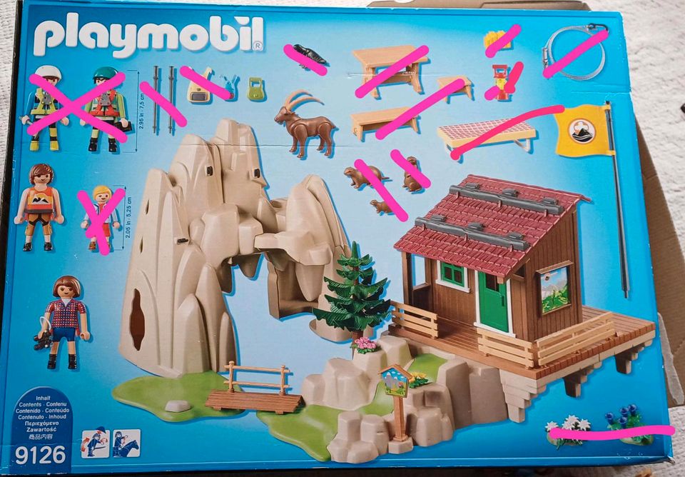 Playmobil 9126 Berghütte mit Berg und etwas Zubehör in Uelzen