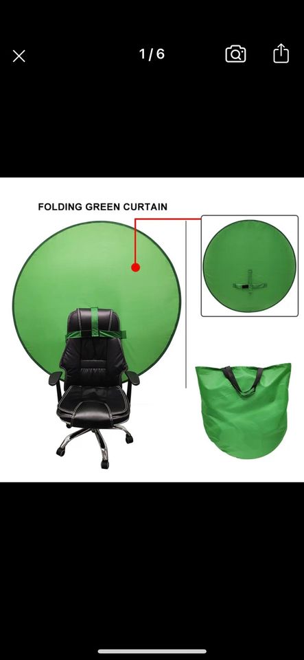 Green Screen für Bürostuhl in Tornesch