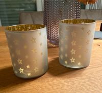 Teelichter Weihnachten / Advent, 2 Stück, Silber-Gold mit Sternen Nordrhein-Westfalen - Rheine Vorschau