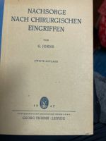 Nachsorge nach Chirurgischen eingriffen von G.Jorns 1947 Mecklenburg-Vorpommern - Fincken Vorschau