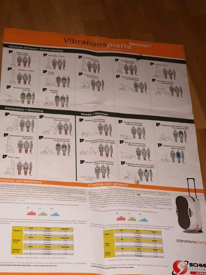 Vibrationsplatte Schmidt Sportsworld 20 Intensitätsstufen in Leichlingen