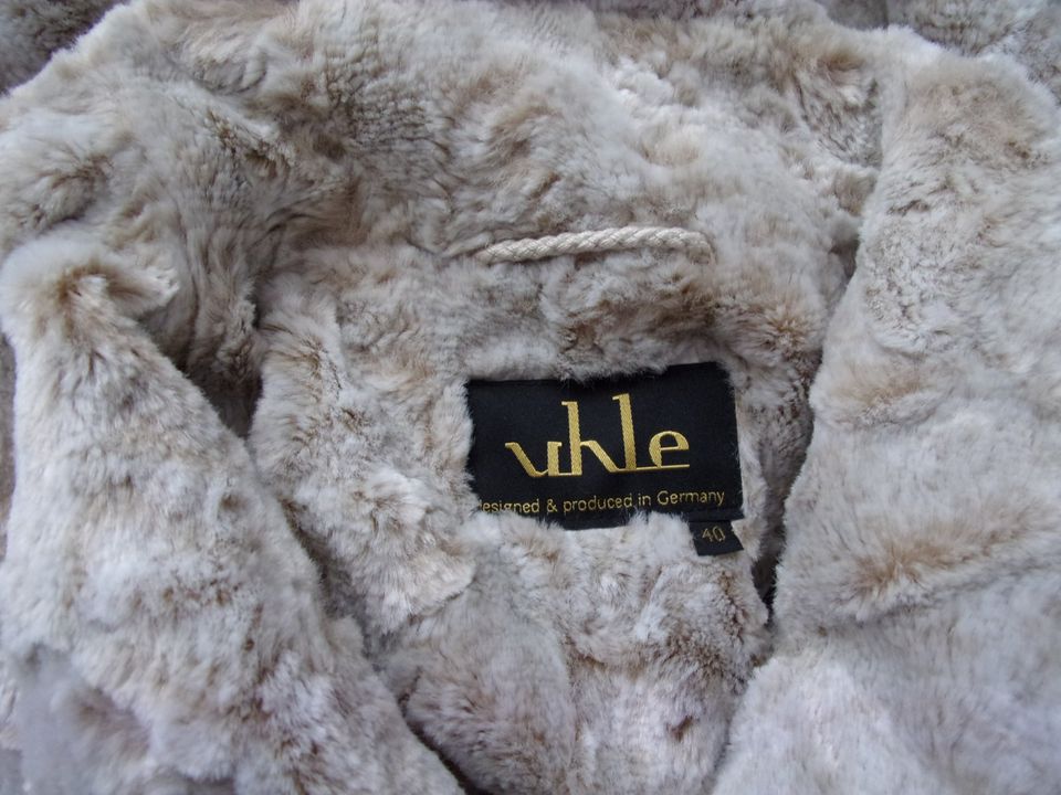 Uhle Webpelzjacke Fake Fur Kunstfell Jacke Pelzjacke chic M L 40 in München