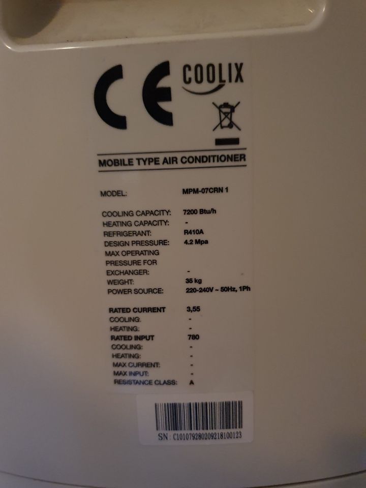 Mobile Klimaanlage Coolix 7200 Btu/h in Nottensdorf