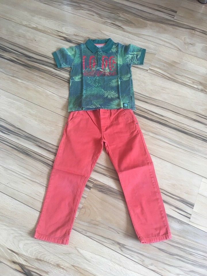 Hose mit Polo Shirt Jungen Größe 4Jahre ca. 104/110 in Korschenbroich