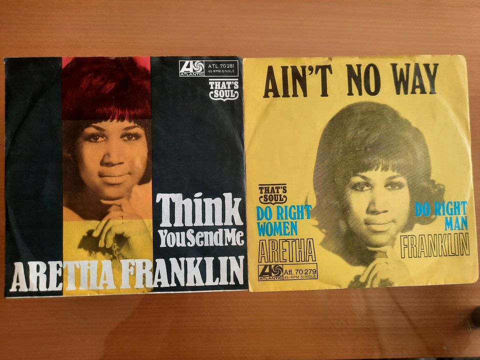 2 Schallplatten, Single, Vinyl, 1968,Aritha Franklin, Soul in Oppenheim