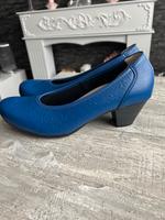 Vitaform Pumps blau Hirschleder Gr. 44 (passend 43) Bergedorf - Hamburg Lohbrügge Vorschau