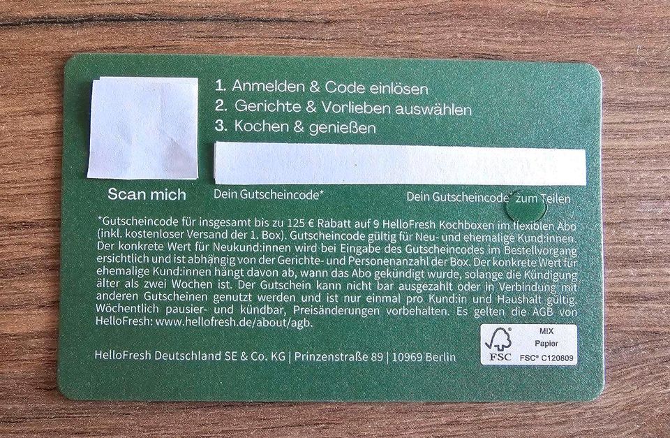 Hallo Frech Gutscheine, über 125€ und 80€ in Bönen