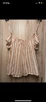 Carmenshirt Vero Moda m schulterfrei weiß braun/altrosa Nordrhein-Westfalen - Lindlar Vorschau