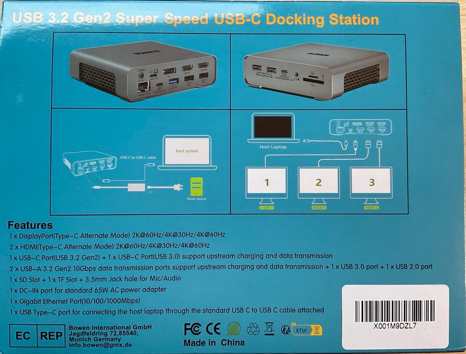 Auimce DS- P055 Plus USB-C Docking St. bis zu 3  Mon. / 16-In-1 in Kaiserslautern