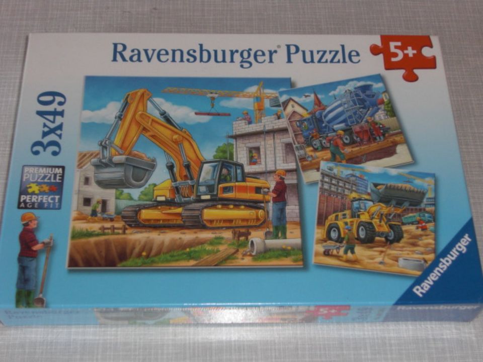 Ravensburger Puzzle Große Baufahrzeuge 5+ Jahre 3x49 Teile in Weiterstadt