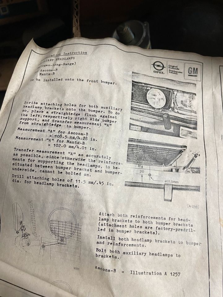 fernscheinwerfer opel manta b / ascona b nos in Aachen