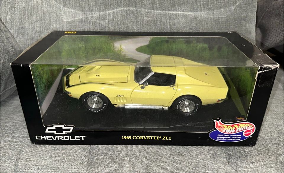 Modellauto 1:18 1969 Chevrolet Corvette ZL1 Stingray Hot-Wheels in Frankfurt am Main