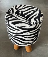 Hocker Sitzhocker Tiermuster Zebra rund Bayern - Biessenhofen Vorschau