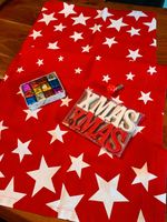 Tischläufer Sterne rot BW Weihnachten + Tischdekoration XMAS Wandsbek - Hamburg Rahlstedt Vorschau