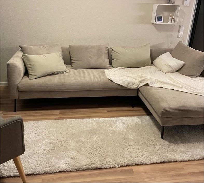 Bruno Banani Teppich 80x250 weiß Creme beige grau Läufer Vorleger in Köln