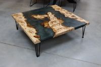 Couchtisch aus Pappel Epoxy Beistelltisch Rivertable 110x110cm Nordrhein-Westfalen - Monheim am Rhein Vorschau