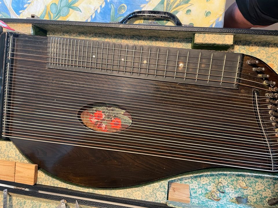 Zither altes schönes Musikinstrument. in Hardt