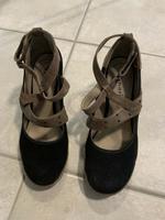 Tamaris Pumps schwarz braun Blockabsatz antishokk Leder 41 Köln - Ehrenfeld Vorschau
