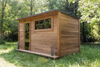 ❗-15% Quadratische 400x240cm-Sauna mit Vorsauna – Thermoholz Mitte - Wedding Vorschau