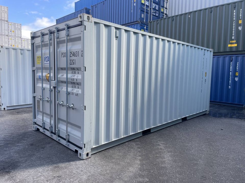 ✅ 20 Fuß ONE WAY, NEU Lagercontainer/ Seecontainer/ Materialcontainer RAL 7035 lichtgrau in Hamburg