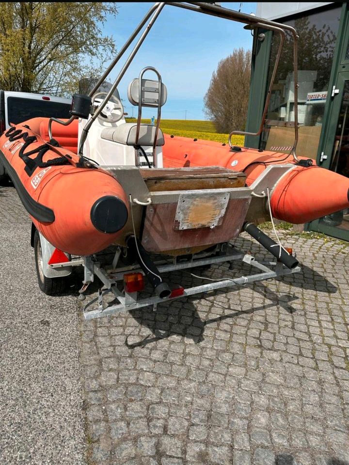Rettungsboot Alu Angelboot Festrumpf Tausch möglich! in Wismar